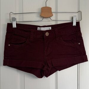 RSQ Women's Maroon Jean Shorts